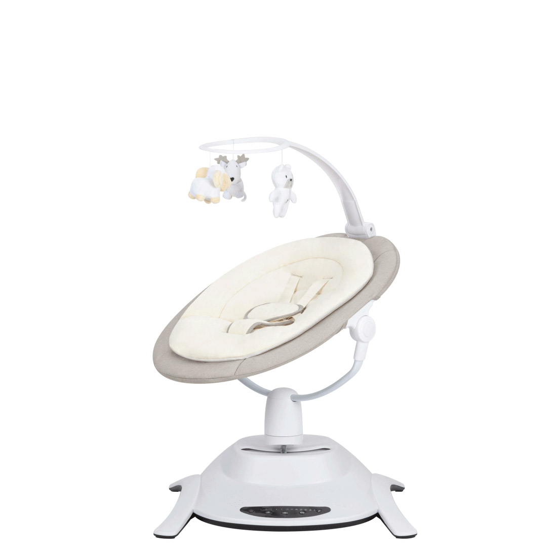 Укачивающий центр Adora 2023 ANIM Дуга с игрушками устанавливается в одном из 5-ти положений.