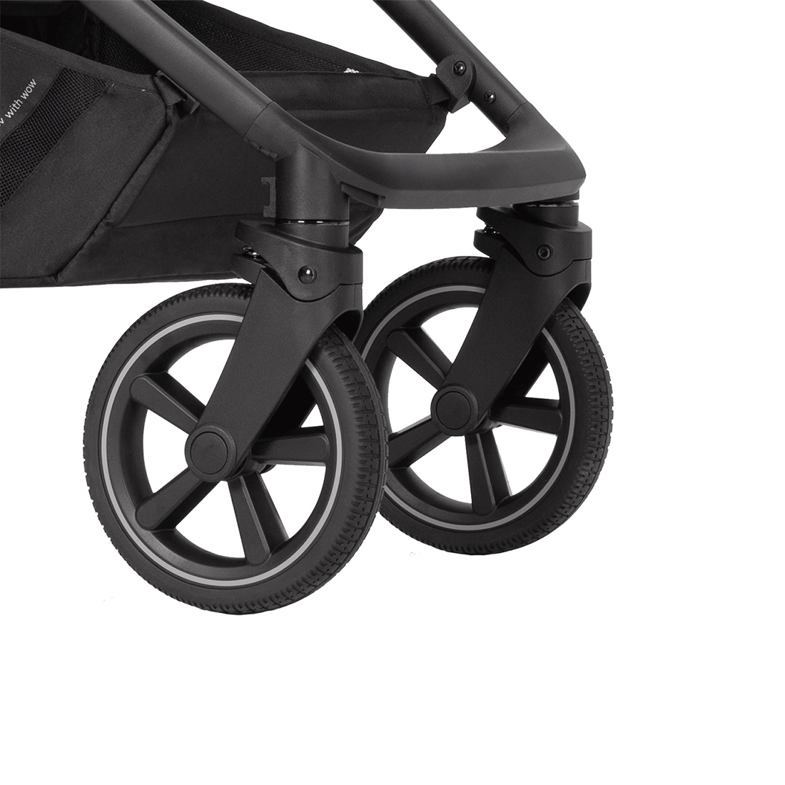 Универсальная коляска Ultimo 3 в 1 CRL-6538 ANIM Передние колёса поворотные, оснащены амортизацией, обеспечивающей плавный ход на неровных поверхностях.