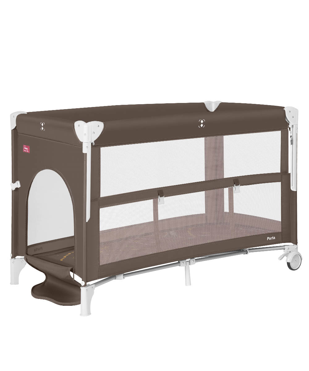 Приставная кровать-манеж Porta 2025 В формате манежа Porta представляет устойчивую конструкцию с жёстким основанием.