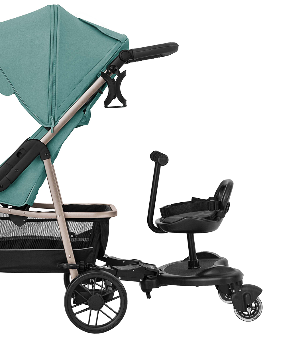 Подножка (сиденье) Carrello Kiddy Board 1Подножка подходит абсолютно для всех моделей колясок,  так как устанавливается на заднюю ось благодаря универсальному соединению.