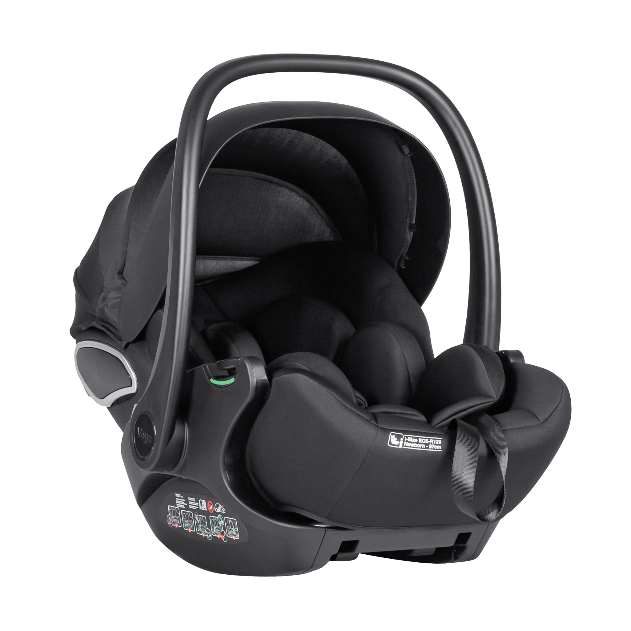 Автокресло Vega + base 2024 ANIM Корпус автокресла оборудован с обеих сторон защитой от бокового удара.