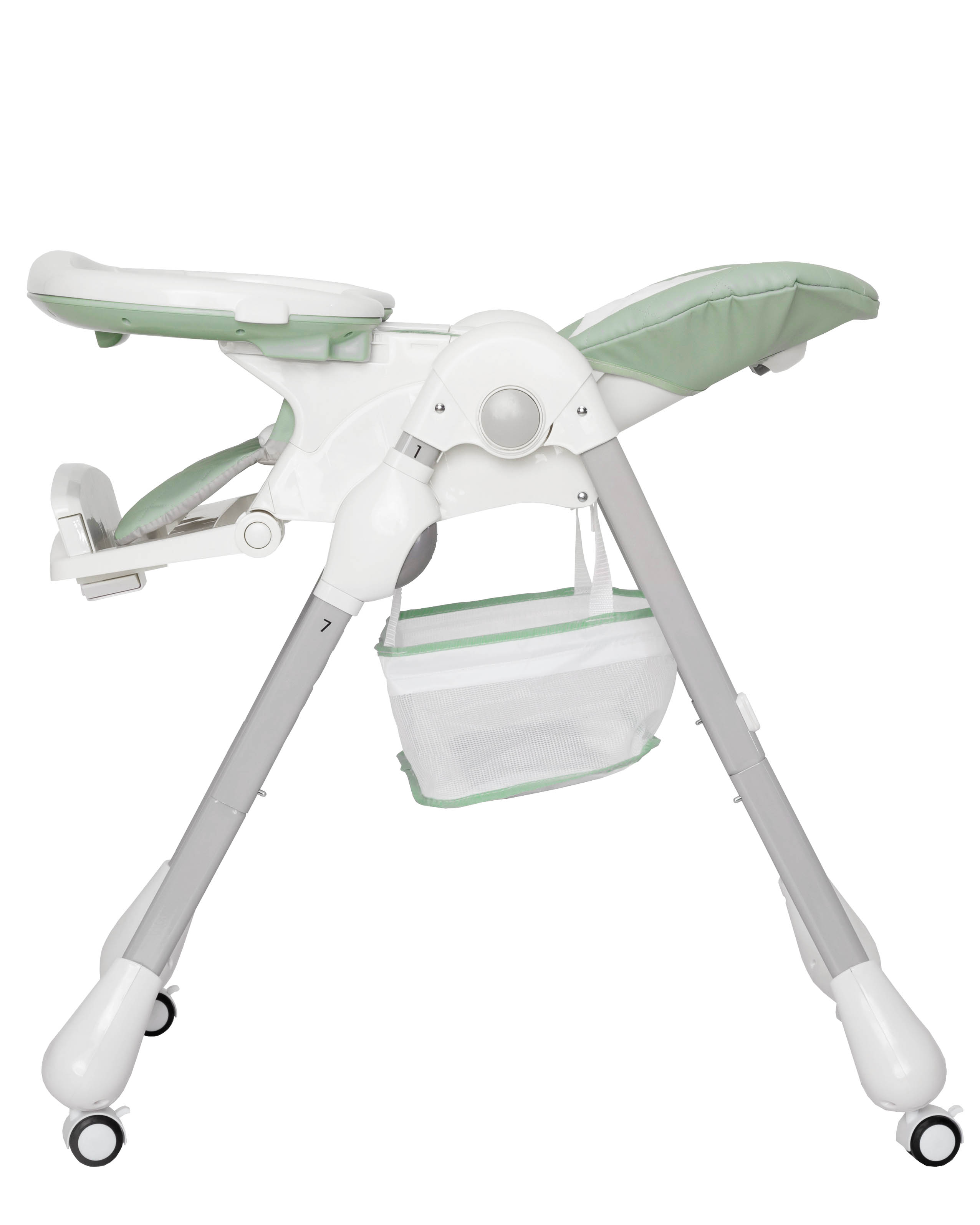 Стульчик для кормления Toffee 2023 Спинка регулируется плавно — угол наклона можно уменьшать по мере того, как малыш учится сидеть самостоятельно.