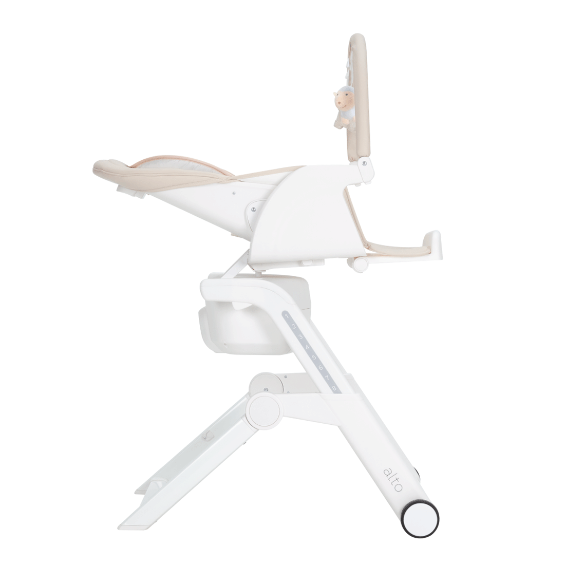 Стульчик-качели Alto 2025 ANIM Подножка и спинка стульчика регулируются независимо друг от друга. Доступны 4 положения.