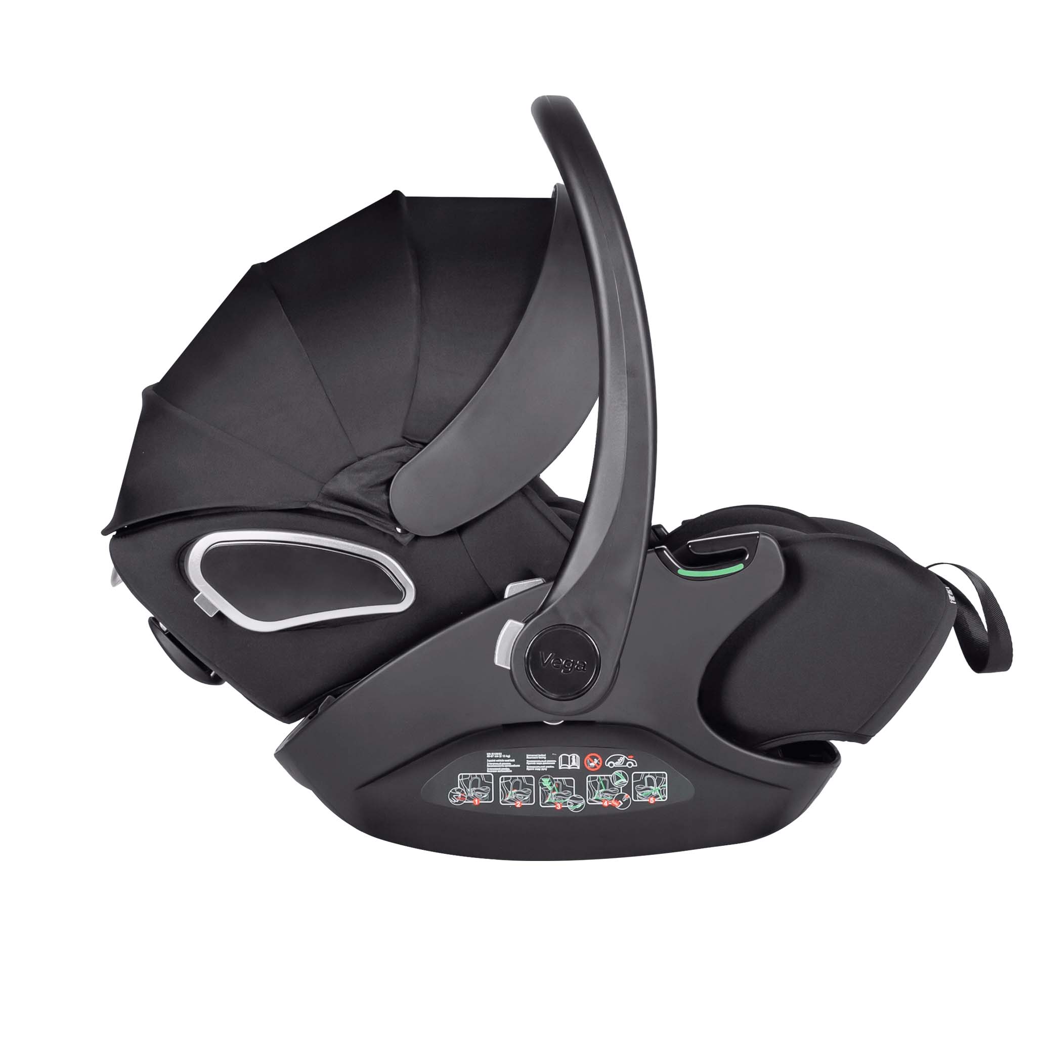 Автокресло Vega + base 2024 ANIM Регулируемая ручка служит для удобства повседневной эксплуатации.