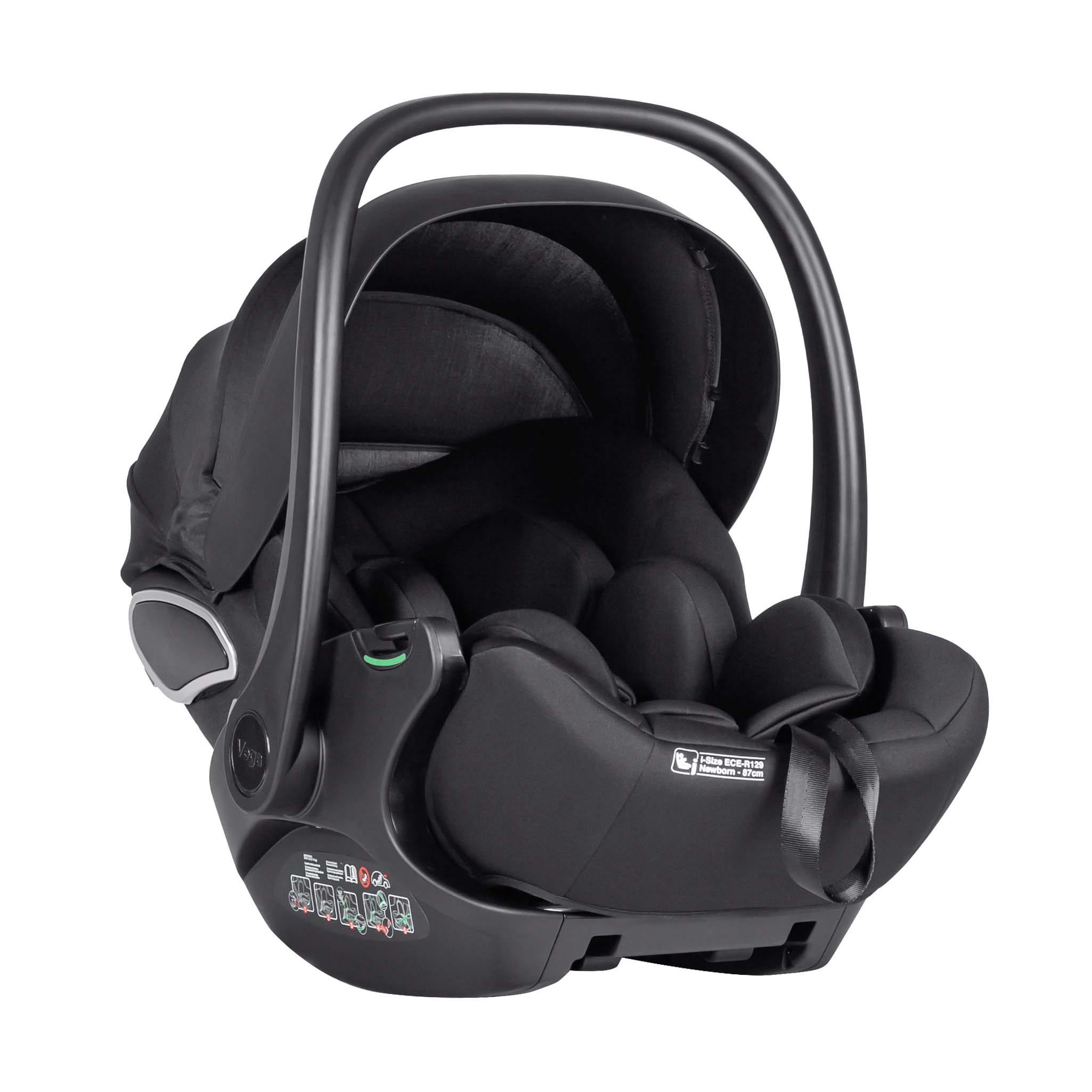 Автокресло Vega + base 2024 ANIM Корпус автокресла оборудован с обеих сторон защитой от бокового удара.