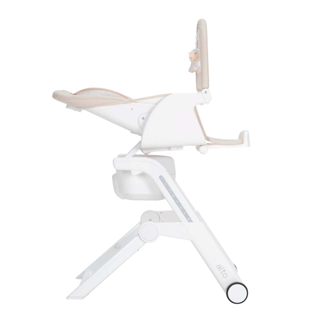 Стульчик-качели Alto 2025 ANIM Подножка и спинка стульчика регулируются независимо друг от друга. Доступны 4 положения.