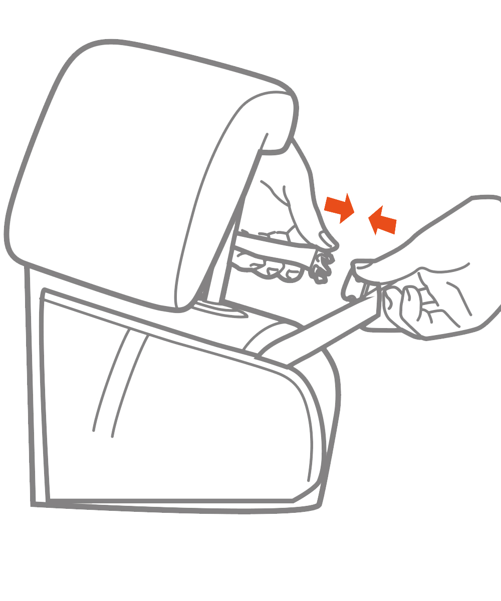 Защита спинки автосиденья Carrello Закрепите верхний ремень вокруг подголовника.